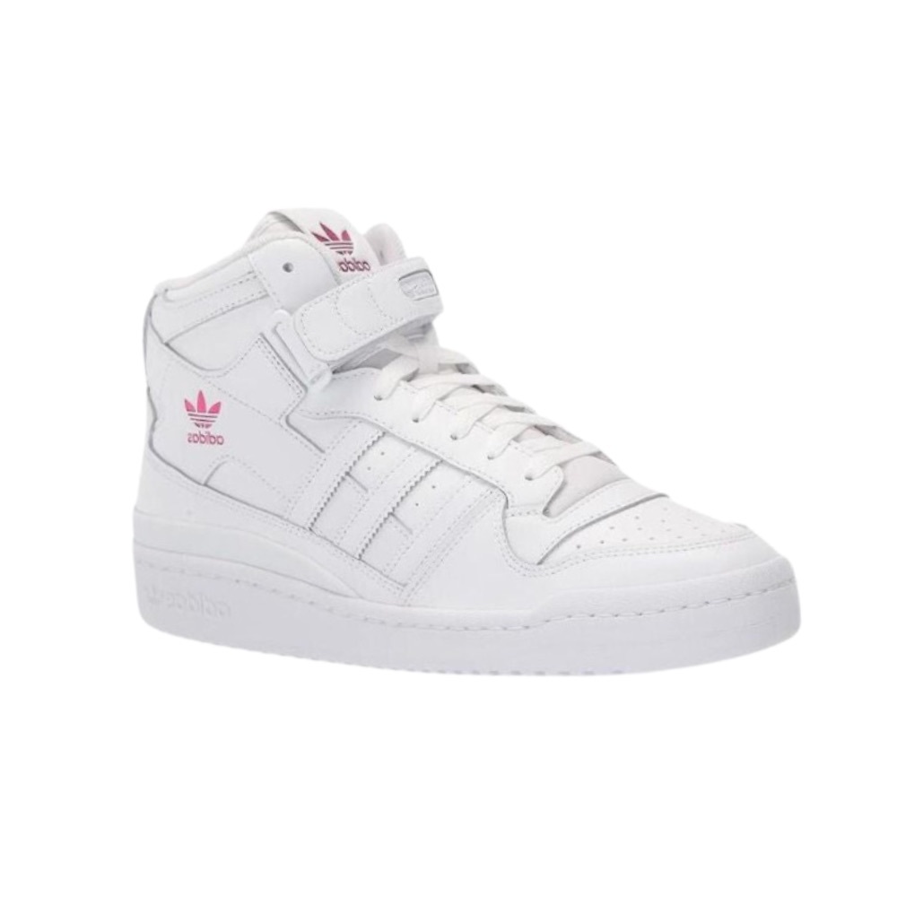 Adidas White and Pink High-Tops